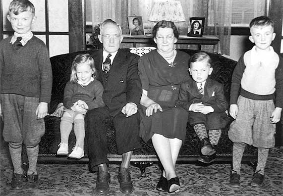 McCrave Portrait, Grandparents with Grandchildren, 1940